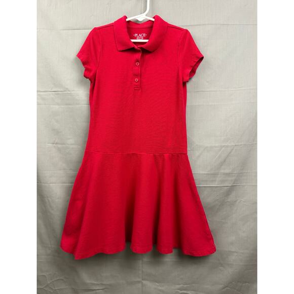 The Children's Place Girls Red Polo Uniform Dress, Size M (7/8) - Picture 5 of 5